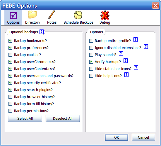 Firefox Extension Backup Extension (FEBE)