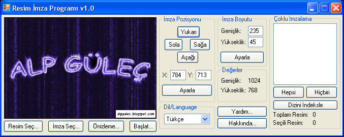 Resim İmza Programı v.1.0